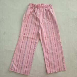 Vintage Pink Striped/Pattern Pants 4t *flaw
